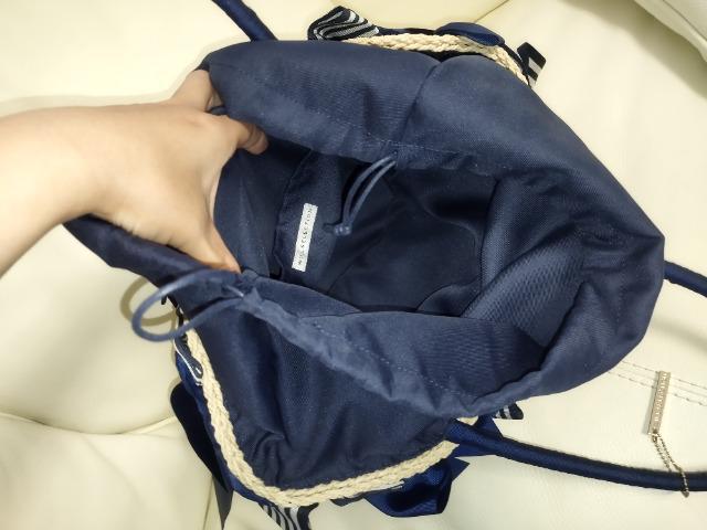 大人気リボンかごバッグ紺will selectionウィルセレクション巾着姫夏 ...