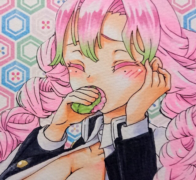 自作イラスト 鬼滅の刃恋柱 甘露寺みつる 新品 中古のオークション モバオク