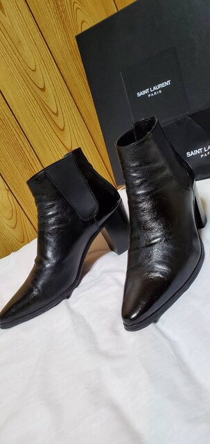 正規レア サンローランパリ 85フレンチブーツ黒 40 25 26cm メンズ サイドゴアヒールブーツ サンローラン Saint Laurent 新品 中古のオークション モバオク