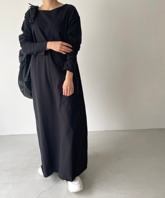 Zara タグ付き新品 カットソー素材のブラックロングワンピース 新品 中古のオークション モバオク