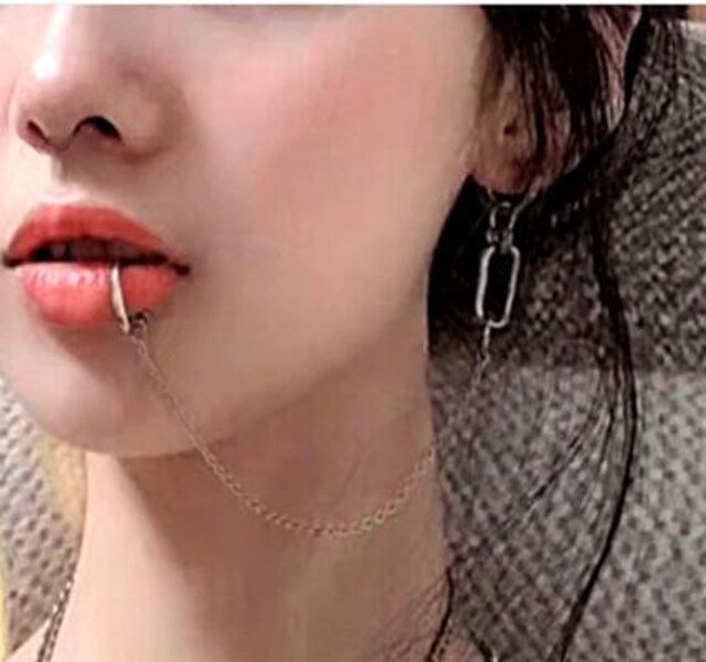 新品 口ピアス リップピアス 鼻ピアス チェーン付き イヤリング 女性アクセサリー 時計 新品 中古のオークション モバオク 新品 口ピアス リップピアス 鼻ピアス チェーン付き イヤリング 女性アクセサリー 時計 新品 中古のオークション モバオク
