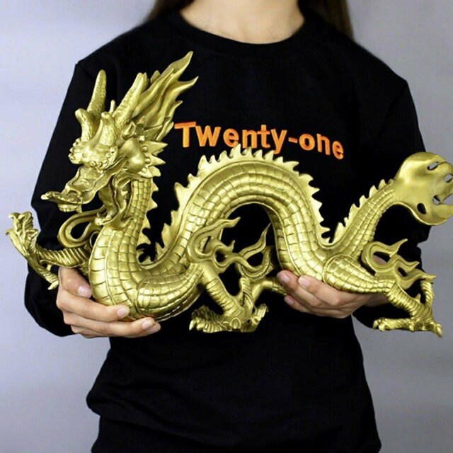 皇帝龍 五本爪 置物 龍 竜 ブロンズゴールド インテリア ライフ 新品 中古のオークション モバオク