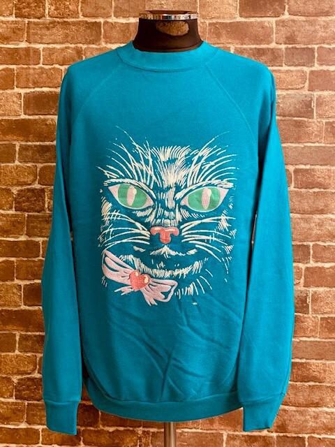 表記l Usa製 90s ビンテージ 猫 アート 古着 キャラクター スウェット 90年代 男性ファッション 新品 中古のオークション モバオク