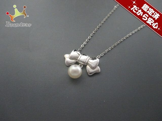 Mikimoto ミキモト ネックレス シルバー パール リボン 新品 中古のオークション モバオク
