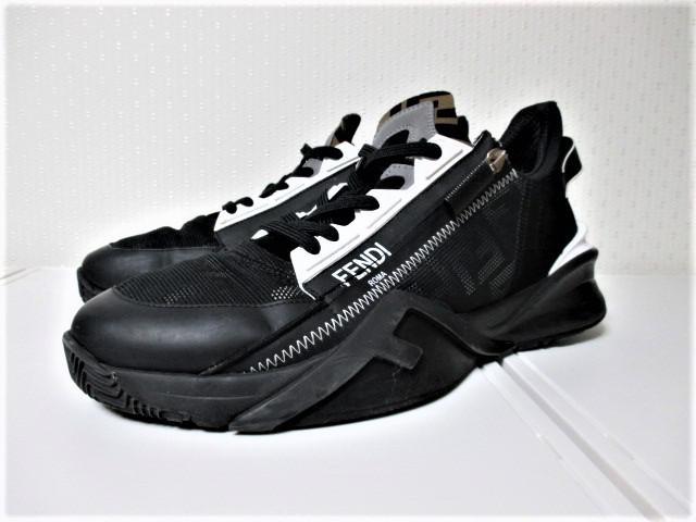 ☆FENDI フェンディ フロー ブラックファブリック ロゴ ロートップ ☆FENDI フェンディ フロー ブラックファブリック ロゴ ロートップ