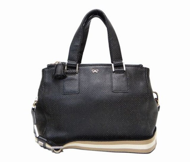 ANYA HINDMARCH アニヤハインドマーチ パンチング レザー 2WAY