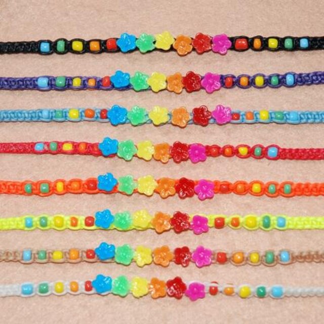 ビーズミサンガ8本セット お花のミサンガ 新品 l82 女性アクセサリー 時計 新品 中古のオークション モバオク ビーズミサンガ8本セット お花のミサンガ 新品 l82 女性アクセサリー 時計 新品 中古のオークション モバオク