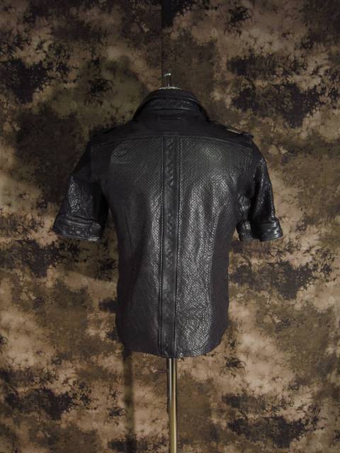定価156600)バックラッシュ・レザーパンチング半袖シャツ | バック 金庫通販 ISAMUKATAYAMA BACKLASH パンチングレザーシャツ レザージャケット