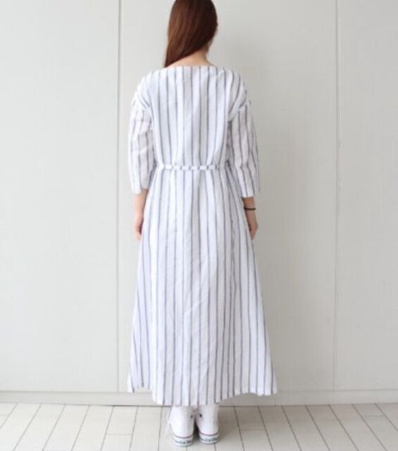 Nusy Kazumiさんと作ったストライプロングワンピース 新品 中古のオークション モバオク