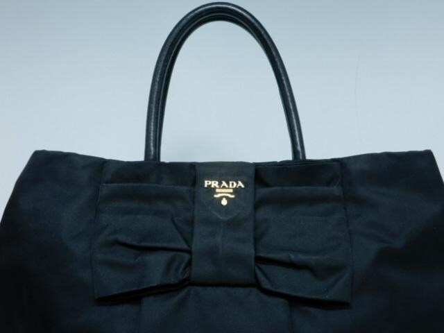 正規品 鑑定済み プラダ PRADA テスート ハンドバッグ ブラック バッグ