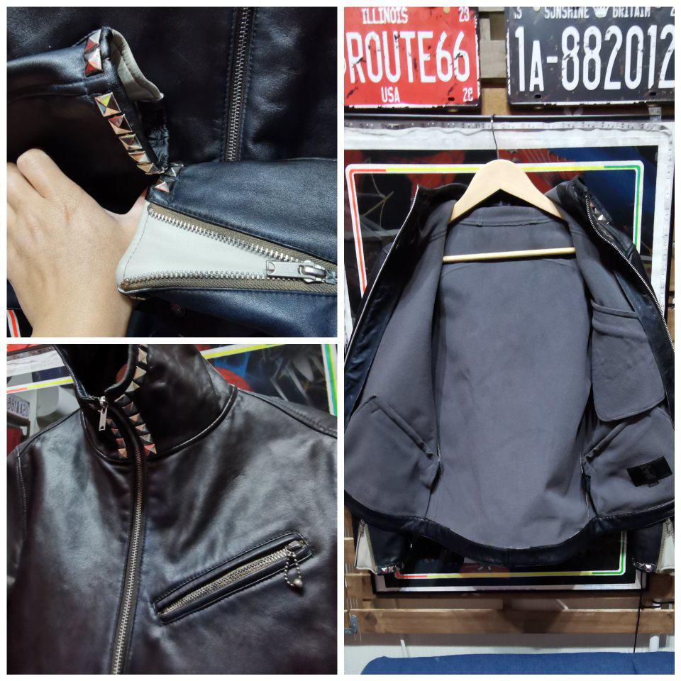 受注生産品】 M スタッズ ジャケット ライダース ヒステリックグラマー 140GK121 - レザージャケット 受注生産品】 M スタッズ ジャケット ライダース ヒステリックグラマー 140GK121 - レザージャケット