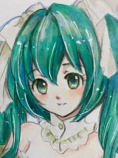 自作イラスト 初音ミク リボンとドレス アニメ コミック キャラクター 新品 中古のオークション モバオク No