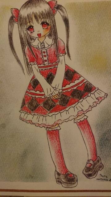 北海道の女の子 赤いワンピース オリジナル自作イラスト アニメ コミック キャラクター 新品 中古のオークション モバオク No