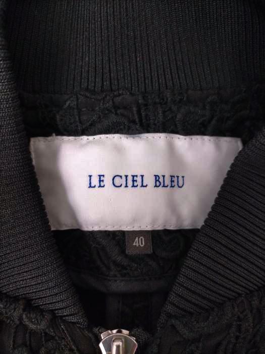 LE CIEL BLEU(ルシェルブルー)総刺繍 ボンバージャケットブルゾン