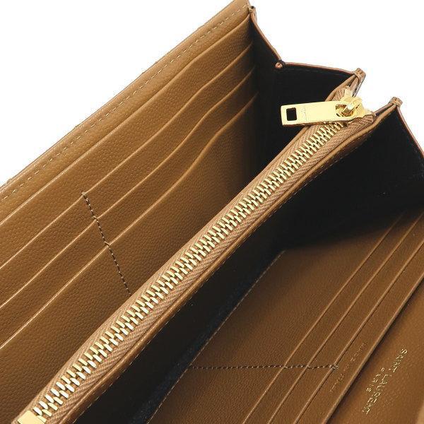 ◇ 本物 新品同様 ◇ サンローラン YSL 長財布 レザー ダークベージュ ...