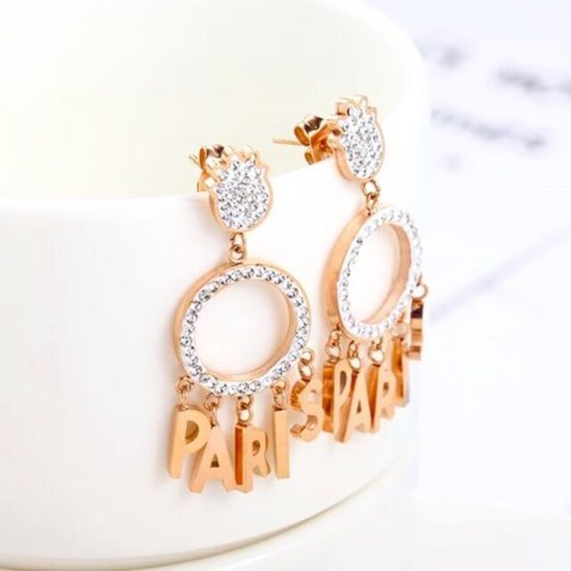 18kピンクゴールド鍍金paris文字 ドロップピアス 女性アクセサリー 時計 新品 中古のオークション モバオク 18kピンクゴールド鍍金paris文字 ドロップピアス 女性アクセサリー 時計 新品 中古のオークション モバオク