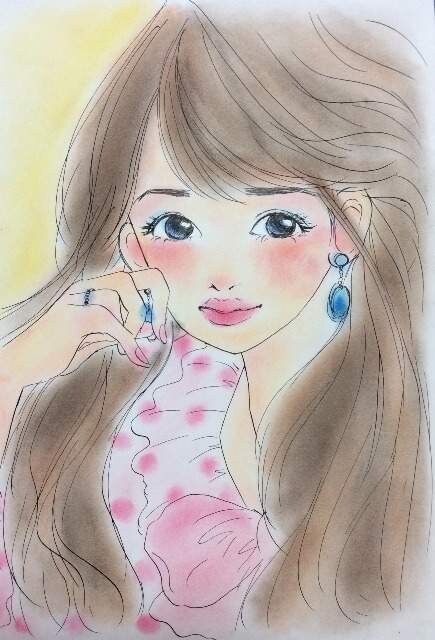自作イラスト パステル画 女の子 新品 中古のオークション モバオク 自作イラスト パステル画 女の子 新品 中古のオークション モバオク