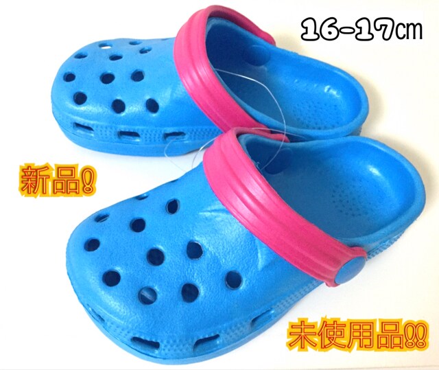 新品 クロックス風キッズサンダル 16 17 ブルー 子ども キッズ ベビー 新品 中古のオークション モバオク