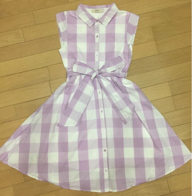 Titty Co パープル ホワイト チェック柄フレアワンピース ティティ コー Titty Co 新品 中古のオークション モバオク