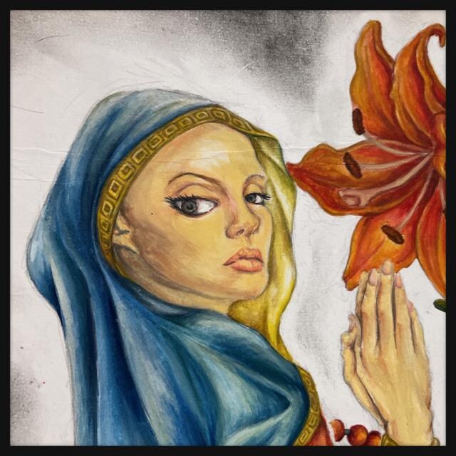 自作イラスト 絵画 原画 聖母 マリア様 ロザリオ オニユリ プレイハンド 祈り パステル 水彩 色鉛筆 ホビー 新品 中古のオークション モバオク No 自作イラスト 絵画 原画 聖母 マリア様 ロザリオ オニユリ プレイハンド 祈り パステル 水彩 色鉛筆 ホビー 新品 中古のオークション モバオク No
