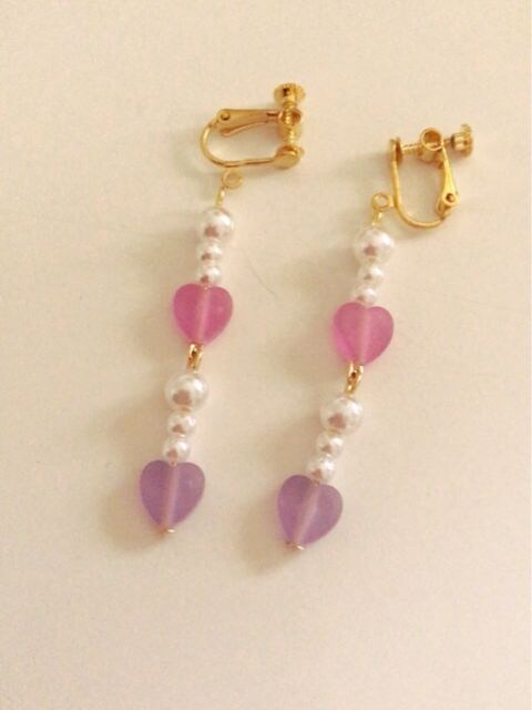 2色ハートパールが可愛いロングイヤリング樹脂ピアス変更可能 女性アクセサリー 時計 新品 中古のオークション モバオク 2色ハートパールが可愛いロングイヤリング樹脂ピアス変更可能 女性アクセサリー 時計 新品 中古のオークション モバオク