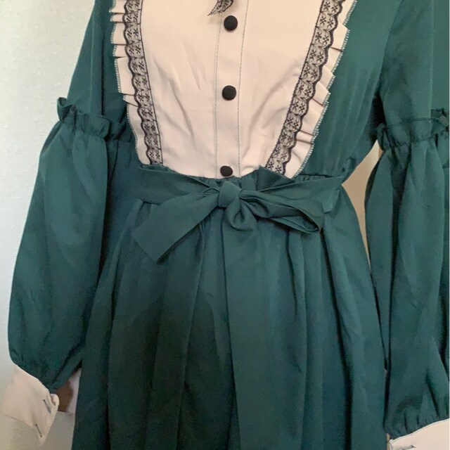 新品 3l 大きいサイズ ロリータ 緑 可愛いワンピース 新品 中古のオークション モバオク
