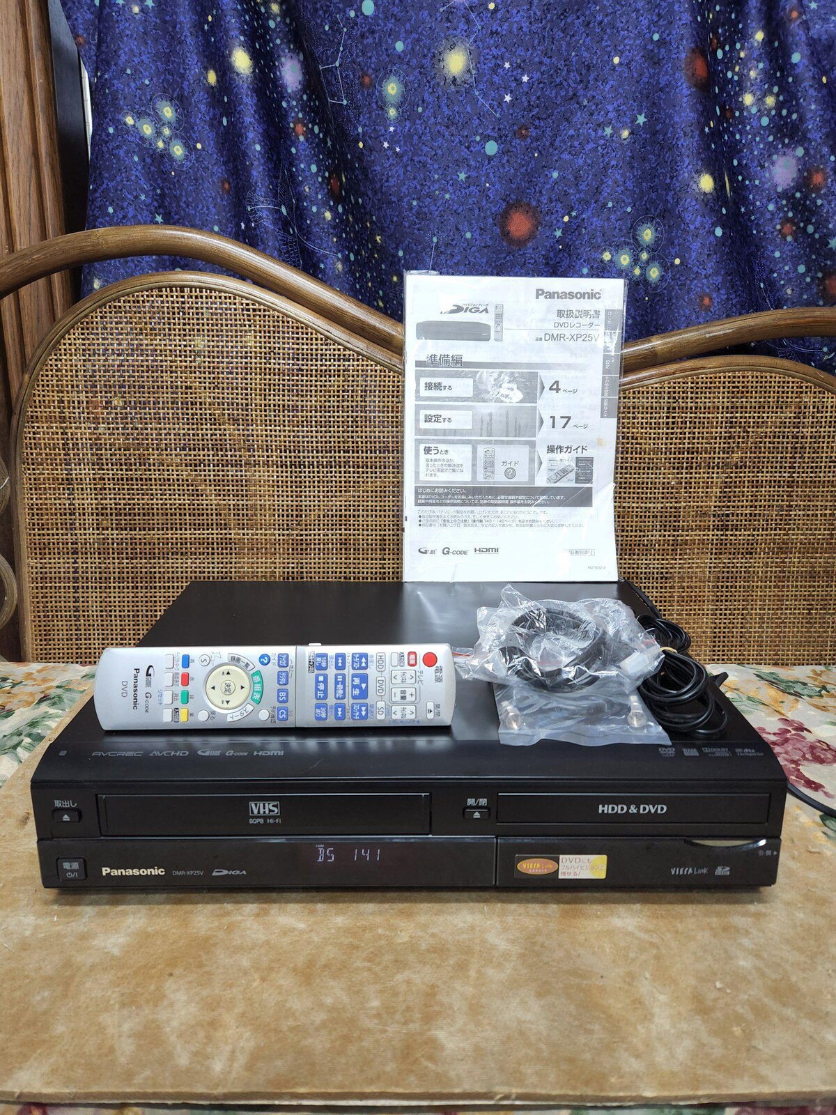 ブラック系お気に入りの 希少取扱説付!完動品パナソニックVHS/HDD/DVD