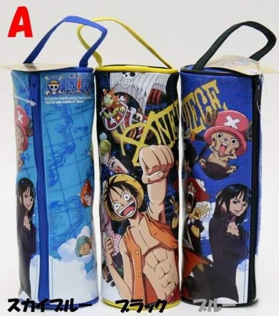 One Piece ドラム型ペンポーチ 筆箱 スカイブルー 新品 インテリア ライフ 新品 中古のオークション モバオク