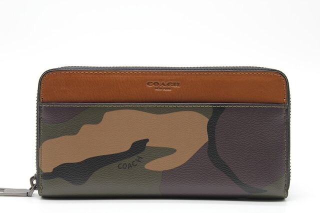 Coach コーチ メンズ ラウンドファスナー 長財布 迷彩柄 新品 中古のオークション モバオク