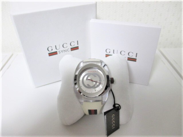 ☆GUCCI グッチ シンク 腕時計 時計 ビッグフェイス/メンズ☆ホワイト