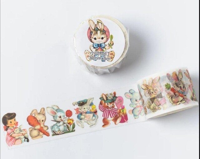 新品 ラビット 太マスキングテープ レトロ バニー うさぎ 女の子 ゆめかわいい ホビー 新品 中古のオークション モバオク No