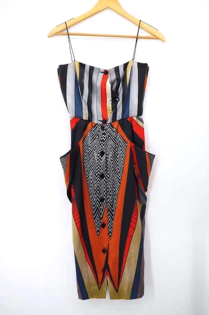 Jonathan Saunders ジョナサン サンダース サテン総柄キャミワンピースキャミワンピース 女性ファッション 新品 中古のオークション モバオク No