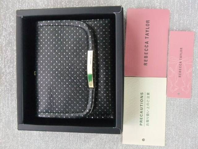 新品箱付 レベッカテイラー がま口二つ折財布 ドット黒 151 レベッカテイラー Rebecca Taylor 新品 中古のオークション モバオク