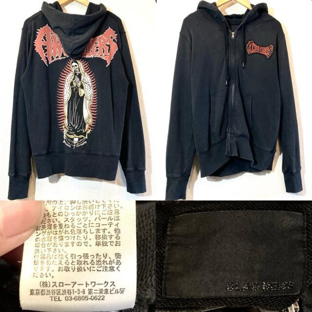 Glad News バンドスウェット パーカー バックプリント マリア スカル グラッドニュース ブラック 黒 グラッドニュース Glad News 新品 中古のオークション モバオク