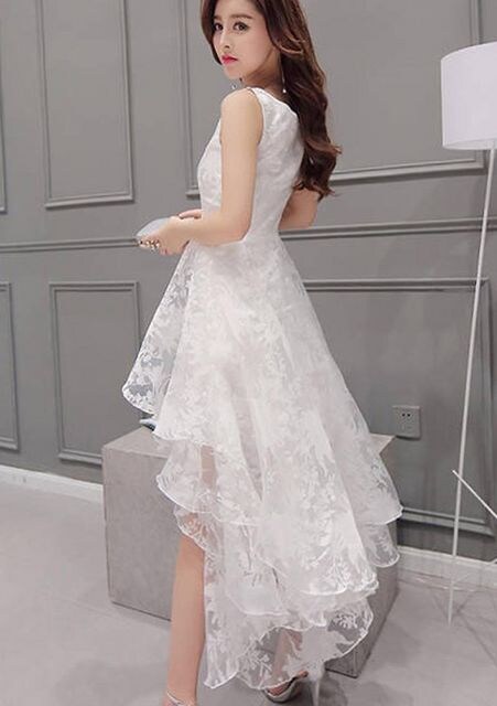 結婚式にも フィッシュテール ワンピース 白 Mサイズ 女性ファッション 新品 中古のオークション モバオク