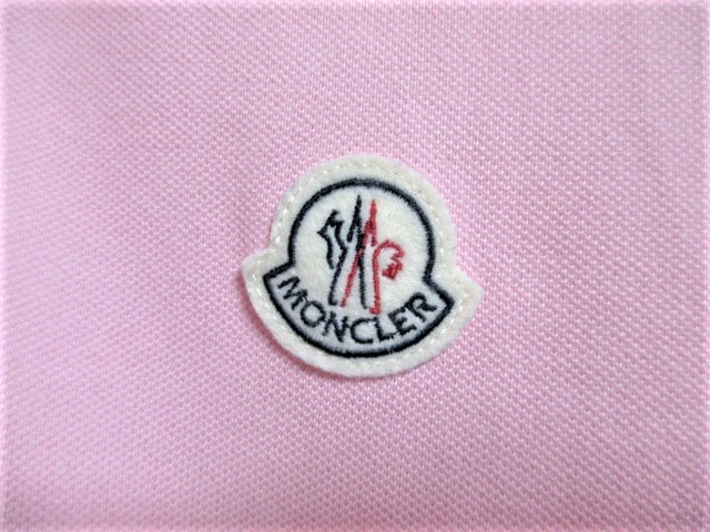 MONCLER モンクレール ワッペン ポロシャツ 半袖/S/ピンク☆国内