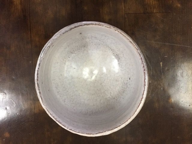 【萩焼】白萩茶盌 閑忙庵 森島一伸造 茶道具 ※共箱、御物袋付 萩焼】白萩茶盌 閑忙庵 森島一伸造 茶道具 ※共箱、御物袋付