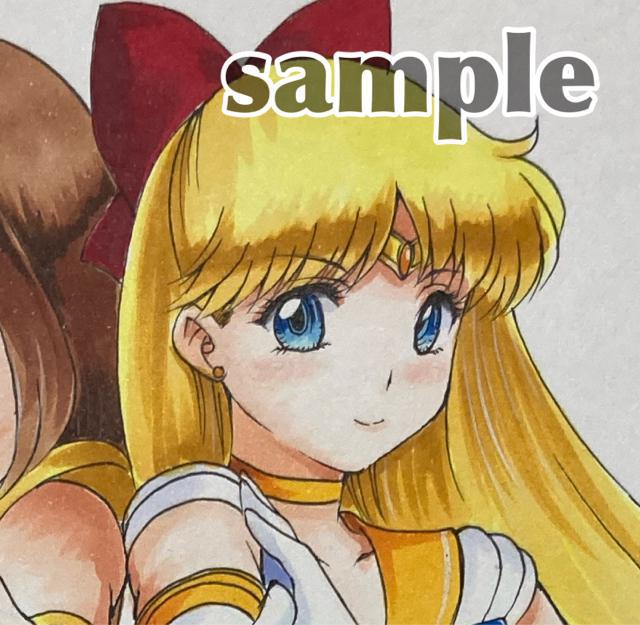 セーラームーン セル Movic 塗り絵 手描き 自作イラスト