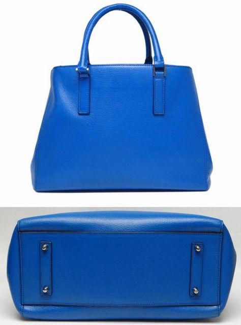 ANYA HINDMARCH アニヤハインドマーチ レザー トートバッグ ブルー ...
