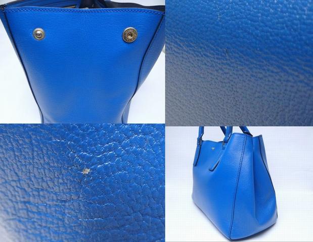 ANYA HINDMARCH アニヤハインドマーチ レザー トートバッグ ブルー ...