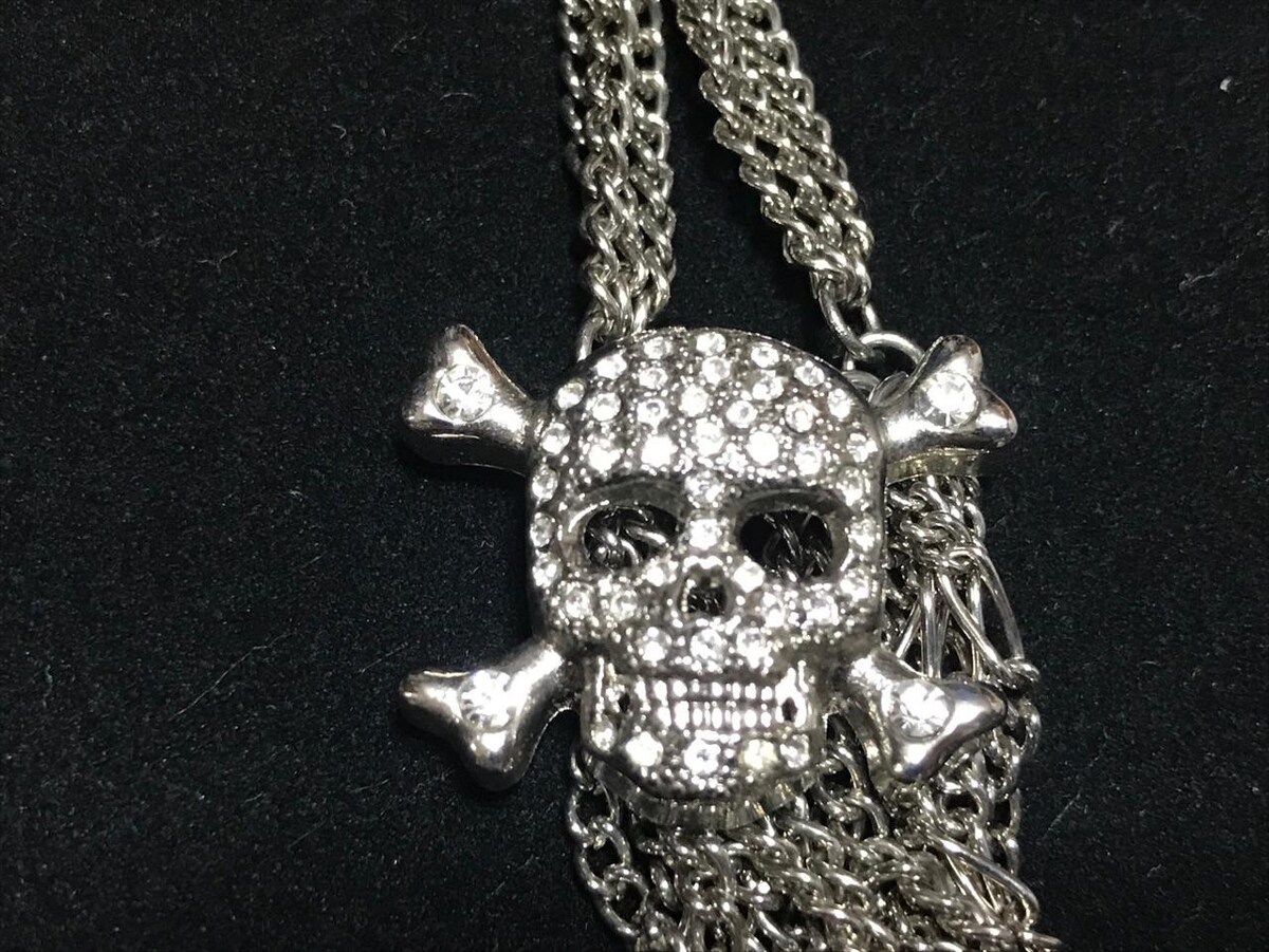 ヒステリックグラマー　ピアス　スカル　silver925 VINTAGEレア HYSTERIC GLAMOUR スカル ストーン ピアス 片耳