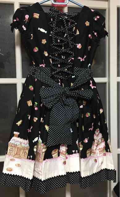 アンジェリックプリティAngelic Prettyお菓子柄ワンピース ノバク・ジョコビッチ アンジェリックプリティ☆レディリボン柄ワンピース ひざ丈ワンピース