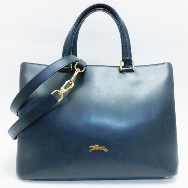 Longchampロンシャン オノレ ハンドバッグ ショルダーバッグ レザー 黒