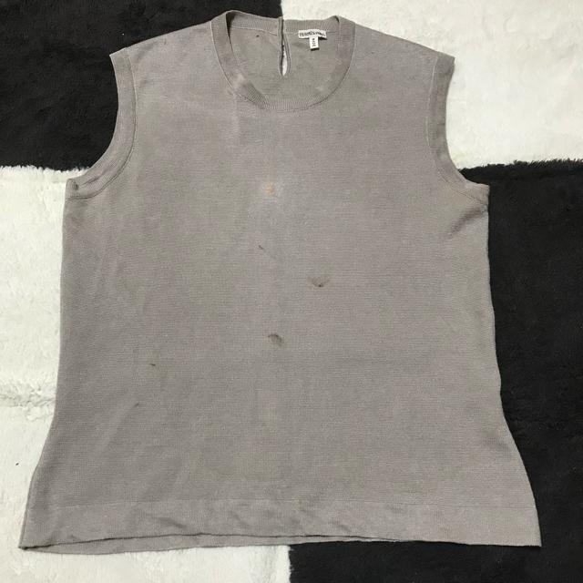 HERMÈS ノースリーブ ニット グレー系