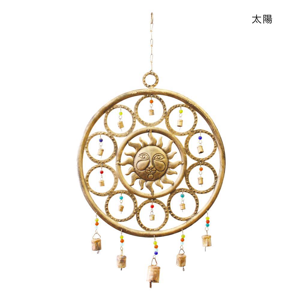 ヴィンテージ 陶器 太陽 オブジェ 壁掛け