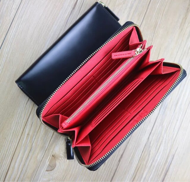黒 赤 長財布イタリアンレザー ハンドメイド メンズ 牛革本革 男性ファッション 新品 中古のオークション モバオク No