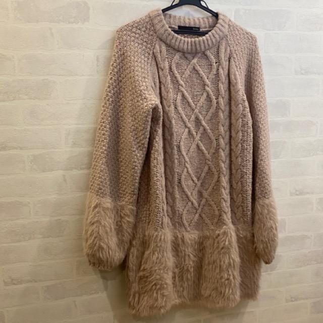 Heather ケーブル切り替えニットワンピース ヘザー Heather 新品 中古のオークション モバオク No