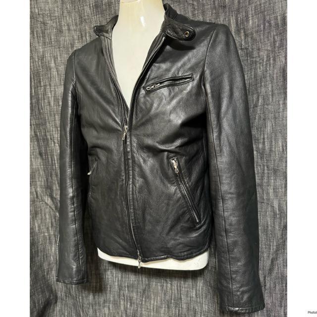 定価10万100円 LITHIUM HOMME カウレザー ライダースジャケット 定価10万100円 LITHIUM HOMME カウレザー ライダースジャケット