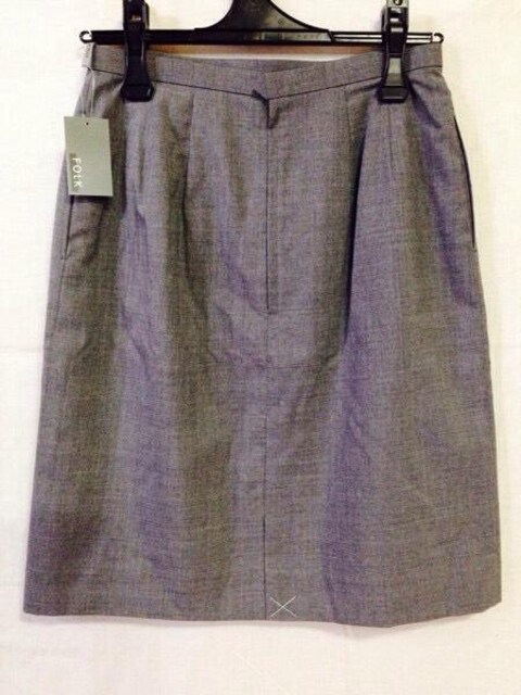 タイトスカート グレー11号 事務服 仕事服 フォーク 女性ファッション 新品 中古のオークション モバオク