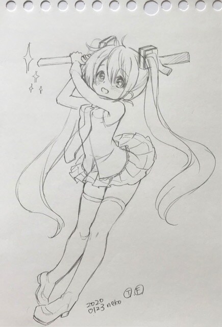 自作イラスト 初音ミク ラフ多め10枚 新品 中古のオークション モバオク 自作イラスト 初音ミク ラフ多め10枚 新品 中古のオークション モバオク